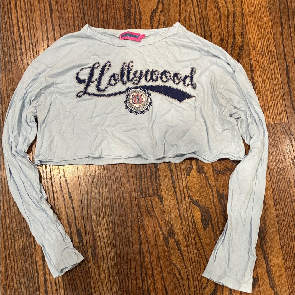Edikted Light Blue Cropped Top